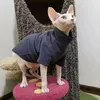 Trajes de gato super macio sem pêlos camisola inverno moda engrossar roupas quentes sphynx confortável gola alta colete jaqueta casaco de cachorro