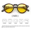 Män runt polariserade solglasögon Lady Fashion Johnny Depp Sun Glasses Woman varumärke Vintage Acetate Driving Shades Lemtosh Night Vision Goggles With Box