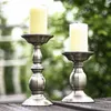 2st Candle Holders europeiska romerska ljusstake järnljushållare Hem bröllopsdekor prydnad 3 färger
