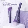 Кисти для макияжа DUcare LAVENDER 20шт. Набор кистей для макияжа Синтетическая основа для теней для век Консилер Кисти для румян Силиконовая кисть для волос для лица Q240126