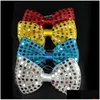 Other Festive & Party Supplies Novel Flashing Light Up Bowknot Tie Necktie Led Mens Party Lights Sequins Bowtie Wedding Glow Props Chr Dhc95