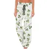 Women's Sleepwear Women Clovers Print Pajama Pants Comfy Trousers St. Patrick's Day Drawstring Pantalones De Mujer