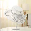 Chapeaux à bord large 1pc Élégant été femme de soleil de soleil décor de fleur de fleur de fleur de mode portable pliable