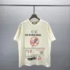 T-shirts pour hommes Polos Col rond brodé et imprimé style polaire vêtements d'été avec street pur coton r24