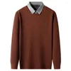 Polos pour hommes Hommes Polo élégant Polo Pulls Pulls Japonais Business Casual T-shirts Tricotés Coréen Homme Tops