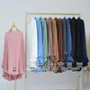 Roupas étnicas Mulheres Elegantes Flounce Hijab Muçulmano Islâmico Amira Cap Xales Malásia Lenços Árabe Turbante Oração Khimar Senhoras Headwear