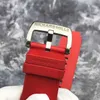 Richardmill Watches Otomatik Kronograf Ristwatches İsviçre Yaptı RM60-01 Erkekler Sınıf 5 Titanyum Malzeme Vaka Dönem Ayı Zamanlama Geri Artan Atlama 50mm Q2DK