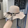 Cappelli larghi brim pieghevoli da sole pieghevole viscreencreencreen all'uncinetto cappello da bowknot con cappello da bowknot grande