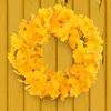Dekorativa blommor ginkgo lämnar höstkrans tacksägelse realistisk höstvägg hängande prydnad för halloween semester heminredning
