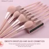 Makeup Brushes BEILI 9-15pcs Pink Makeup Brushes Set No Synthetic Eyebrow Eyeshadow Powder Foundation Brush Vegan Make up Brush Q240126