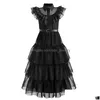 Cosplay الأربعاء Addams for Girl Costume Vestidos Kids Party Dresses Carnival Easter Hallowen