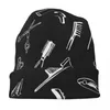 Берец парикмахер парикмахерская тема капота шляпы вязаные шляпа винтажные уличные черепа шапочки унисекс теплые многофункциональные крышки