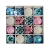 Feestdecoratie 30mm/60mm Blauw/Zilveren Kerstballen 42-Pack Boom Kleine Grote Bal Set met Herbruikbare Geschenkpakket Voor Hol