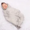 Decken Baby Swaddle Wrap Weiche und atmungsaktive Musselin-Baumwoll-Puckdecke für Kleinkinder mit Kapuze, Kinder-Tröster, Pografie-Requisiten