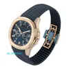 Luxuriöse Pateksphilipes-Uhren Aquanauts 5261R-001 Herrenarmbanduhr Mechanische Automatikuhr 39 mm Roségold Blaues Gummi FUN BBUS