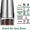 Broyers onetouch électrique Coffee Grinder Grinds Gares grains de café épices noix grains de lames en acier inoxydable durable Typec USB Charge