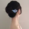 ヘアクリップは輝くU中国スタイルの色のglazeバタフライハイピンのためのファッションアクセサリーギフト