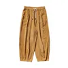 Men's Pants Vintage Corduroy Harlan Casual Loose Long Floor Length Trousers Pocket Fit Outdoor Male Clothing