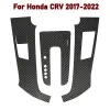 Adesivo per interni auto Pellicola protettiva per scatola ingranaggi per Honda CRV 2017-2022 Adesivo per pannello finestra auto in fibra di carbonio nero