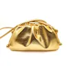 9A Woven Tote Mini Bolsa Designer Strap Womens Mens Real Couro Gold Clutch Bags Bolsas Cross Body Purse Sier Weave Cloud Even Sling Bolsa de Ombro