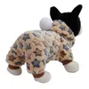 Vestuário para cães Roupas para animais de estimação Flanela Traje para cães Casacos para clima frio Vestuário para gatos Vestuário de flanela macia para cães Macacão para animais de estimação Pijama de quatro patas