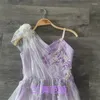 Stage Wear Professionnel Taille personnalisée Enfants Filles Femmes Adulte Performance Contemporain Purple Cupid Lyrical Robe de ballet