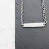 Ketting Oorbellen Set Pyc 20ss Mode Karakter Liefhebbers Brief Naambord Titanium Staal Partij Veelzijdige Geluksgetal Hanger