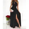 One Shoulder Cut Out Gradient Elegant Maxi Dress Fall Ruched Split Women Sexy Backless Long Party Festival Boho