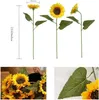 Fleurs de tournesol artificielles à longue tige de 60cm, fausses grandes fleurs de tournesol en soie, décoration pour l'extérieur et l'intérieur de la maison, fête d'anniversaire, de mariage