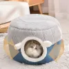 Mats Sweet Cat Bed Warm Pet Basket Cozy Kitten Lazy Cushion Cat House Tent Very Soft Small Dog Mat Bag for Washable Cave Cats Beds