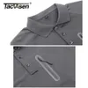 TACVASEN avec poches zippées T-shirts de travail tactiques pour hommes Polos haut de gamme à manches longues T-shirts Casual Golf Sports T-shirts Tops 240124