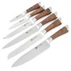 Stainless Steel Knife Set Kitchen Knives 6 Pcs Set Fruit Utility Boning Bread Slicing Chef Slicer Nakiri Paring Cooking Knife 240118