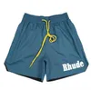 23ss New Rhude Shorts 50 cores de alta qualidade Homens Mulheres Designers Verão Moda Secagem Rápida Streetwear Moda Praia Sportswear Mens Curto