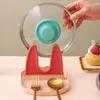 Kitchen Storage Pot Lid Organizer Rack Wear Resistant Cover Holder Self Adhesive Pan For Countertop Home