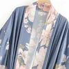 Abbigliamento etnico Kimono giapponese Camicetta alla moda Donna 2024 Abito kimono tradizionale a maniche lunghe con cardigan Yukata stampato floreale
