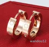 Titanium Steel 18K Rose Gold Designer Studek dla kobiet Znakomite proste modne kolczyki damskie Prezenty biżuterii