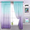 Cortina longa cortinas de chuveiro sheer gradiente drape cachecol tule porta janela painel cor 1pc casa têxteis banho forro