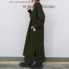 エスニック服カジュアルアバヤイスラム教徒ドレス秋の通勤女性のためのヴィンテージスリット長袖ゆるい中東のローブパーカー