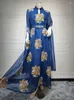 エスニック服eidラマダンイスラム教徒のドレス女性アバヤ・カフタンメッシュスパンコールイブニングドレス