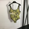 Stickerei-bedruckte Bikinis, sexy Damen-Bademode, luxuriöser zweiteiliger Badeanzug, niedrige Taille, rückenfreie Badeanzüge