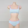 Maillots de bain pour femmes Source Factory INS Vintage Débardeur Simplifié Split Femme Macarone Été Vacances Printemps Bikini