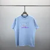 24SSデザイナーTシャツメンズシャツカップル女性用アウトドアスポーツルーズTシャツピュアコットン短袖トライアングルカラー刺繍ロゴメンズポロシャツ475