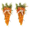 Decorative Flowers Easter Carrot Door Decoration Artificial Hanging Swag Table Wreath For Wedding Indoor Outdoor Wall