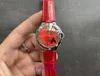 Montre rouge chinois AF Ballon Bleu de Carter WSBB0022, mouvement mécanique automatique, bracelet en cuir de vache importé avec surface en acier précise avec boîte cadeau