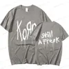 Men's T-Shirts Korn Music Concert Rock Band WORLD TOUR T Shirt Men's Vintage Metal Gothic Oversized T-shirt Streetwear Short Sleeve T Shirts T240126