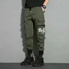 Мужские брюки Классический дизайн Брюки-карго с несколькими карманами Мужские повседневные брюки-карго свободного кроя на шнурке Бегуны на весну Лето Открытый T240126