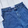 Frauen Jeans Designer Hosen Damen Mode Faden ausgehöhlten Buchstaben Grafik Jeanshose Lose hohe Taille gerade Hosen