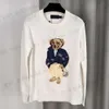 RL Ralphs Women Knits Bear Sweater Ralphs Polos Pullover Ralphs Laurene Sticked Sweaters Long Sleeve Casual Printed Wool Cotton Soft Unisex Men hoodie 153