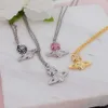 Designer Viviane Westwoods Vivienen High Quality Empress Dowager Saturn Snow Mountain Necklace Hot Selling Pendant Collarbone Chain