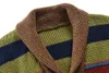 Herren Herbst Strickjacken Pullover Männer Strickjacke Mantel Knöpfe Männliche Pullover Regenbogen Mann Casual SW09 240123